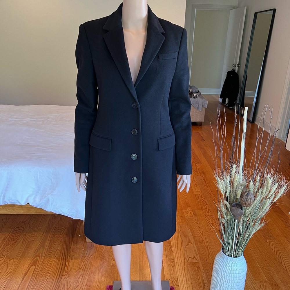 Burberry Tailored Wool and Cashmere Blend Coat